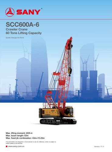 Crawler Crane Scc600a 6 Sany Group Pdf Catalogs Documentation