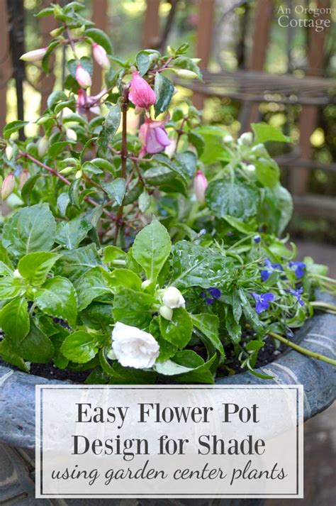 Easy Flower Pot Design For Shade Using Garden Center