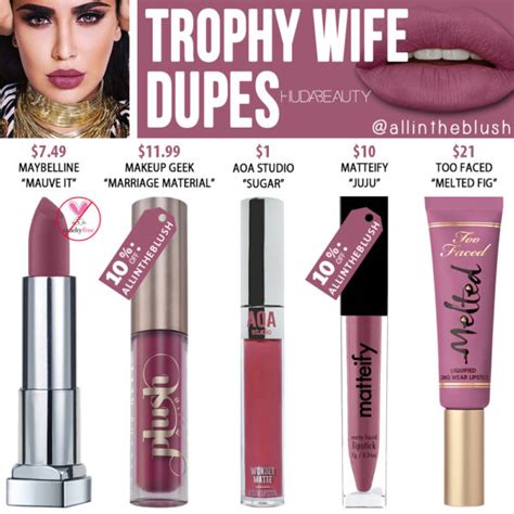 Huda Beauty Trophy Wife Liquid Matte Lipstick Dupes All In The Blush