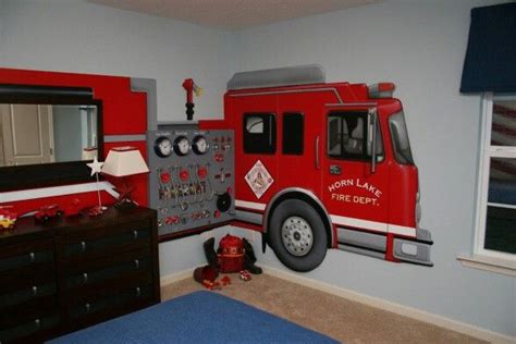 Glitter star jar diy for girl's room. Firetruck mural | Fire truck room, Fire truck bedroom