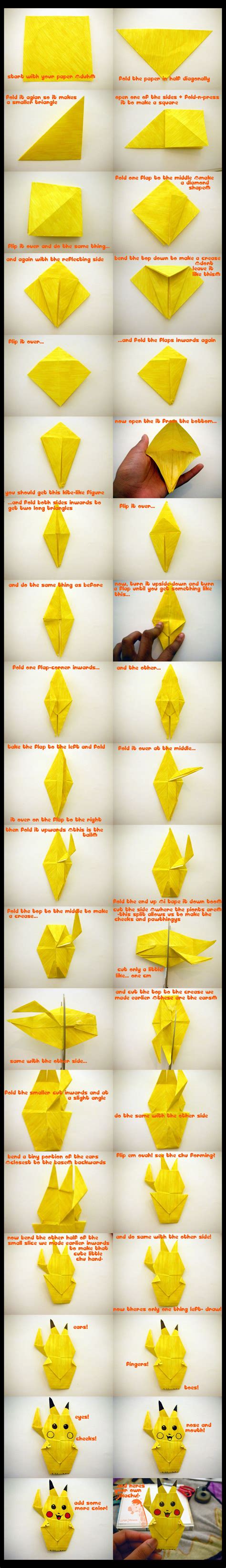 I Still Couldnt Do It But Who Cares Its Pikachu Origami Ball Diy