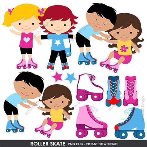 Roller Skating Clipart Skating Party Clip Art Roller Skate Girls Boys