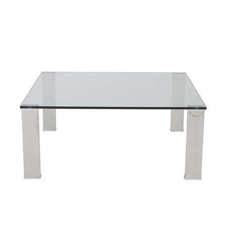 Square Glass Top Coffee Table Home Furniture Design