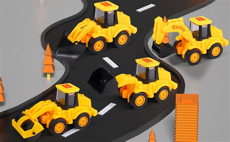 Ihaha Trucks Cars Toys For Boys Toddlers 5 In 1 Construction Truck