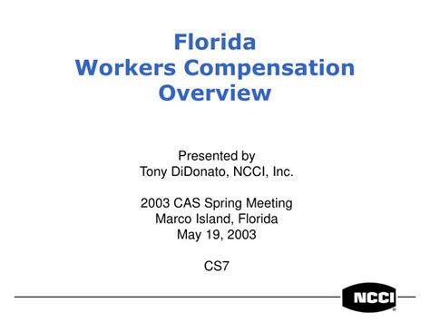 Ppt Florida Workers Compensation Overview Powerpoint Presentation