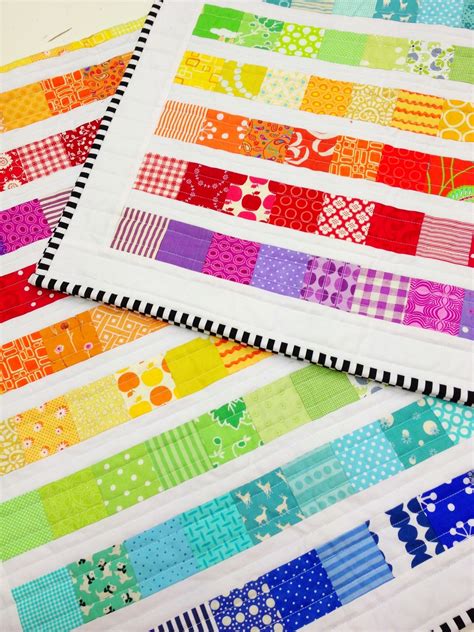 Rainbow Scrap Strip Quilt Tutorial · How To Make A Patchwork Quilt