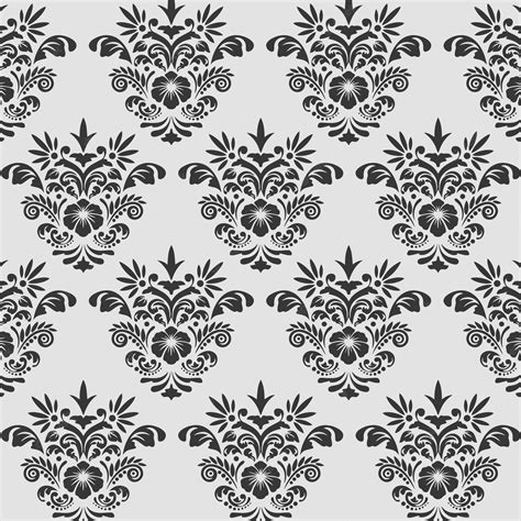 Premium Vector Decorative Floral Damask Wallpaper Seamless Pattern