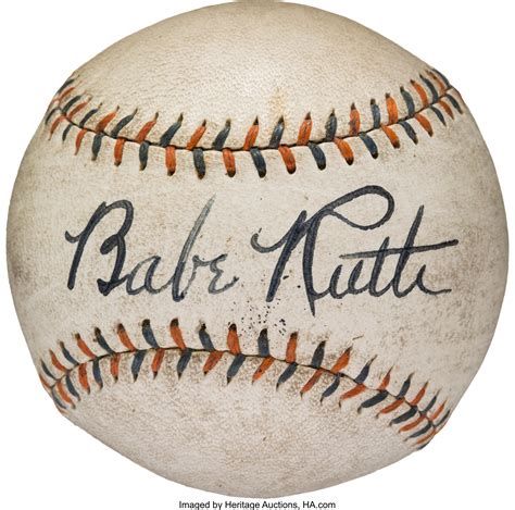 1930s Babe Ruth Single Signed Baseball Autograph Graded Psadna Lot