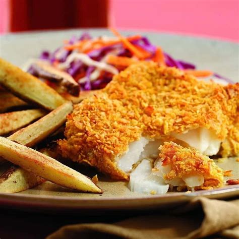Oven Baked Fish And Chips Recipe Awesome Cuisine
