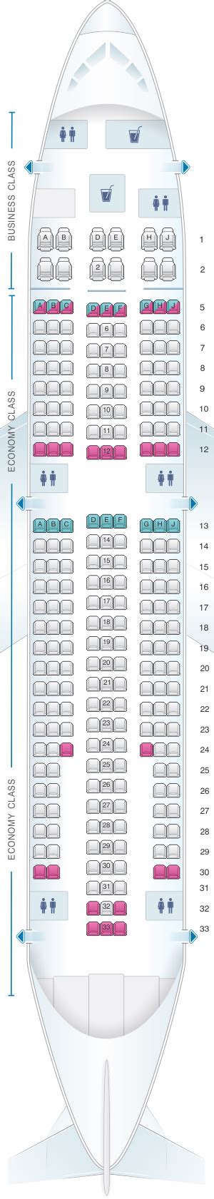 Seat Map White Airways Airbus A310 Seatmaestro