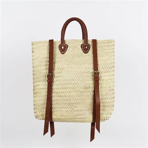 Handmade Straw Backpack French Basket Backpack Etsy Straw Beach Bag