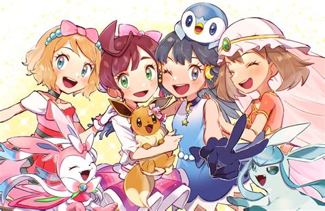 Dawn May Serena Eevee Piplup And More Pokemon And More Drawn By Chitozen Pri Zen