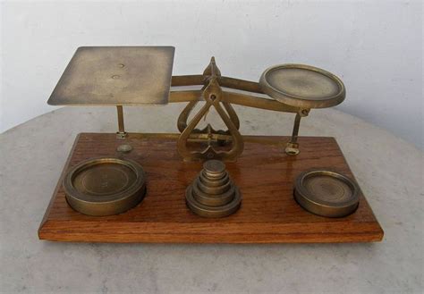 English Postal Scales Oak And Brass Balance Scales 7