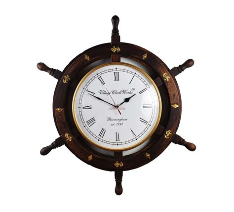 18 Nautical Handcrafted Premium Wall Decor Wooden Clock Etsy