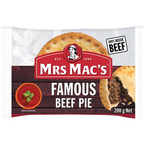Mrs Macs Traditional Beef Pie 200g Woolworths
