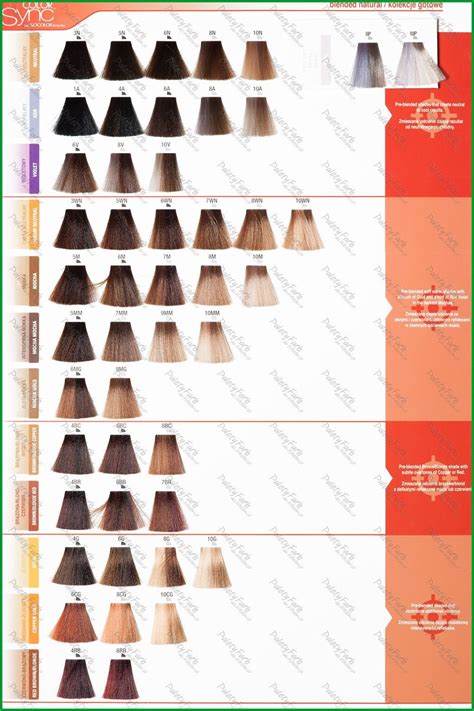 Socolor Matrix Hair Color Chart