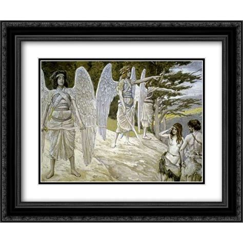 Adam And Eve Driven From Paradise 2x Matted 24x20 Black Ornate Framed