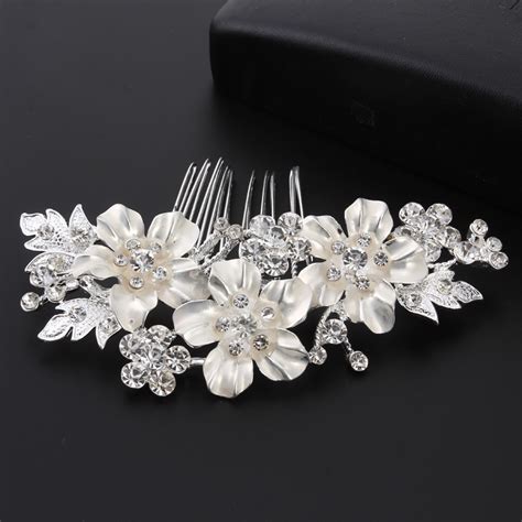Wedding Bridal Hair Combs Vintage Crystal Hairpins Prom Jewelry Gold