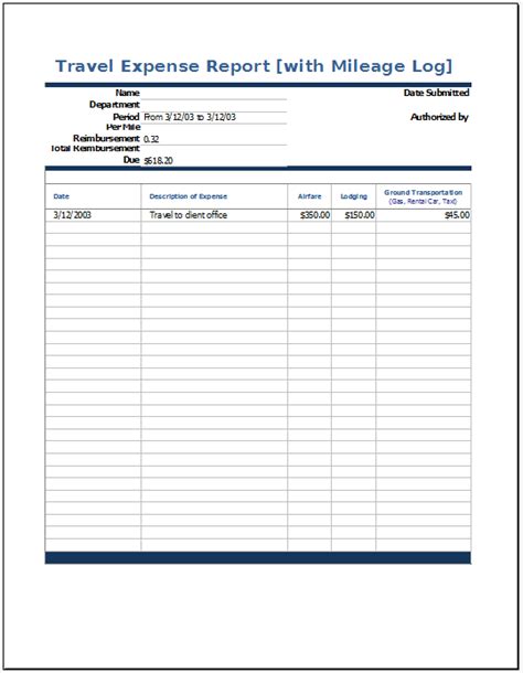 35 Free Printable Expense Report Templates Blue Layouts