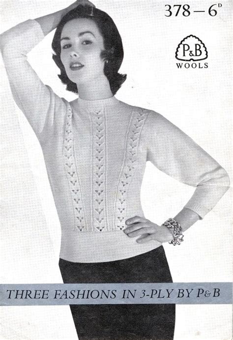 Original 1950s Vintage Knitting Pattern Booklet Etsy Vintage