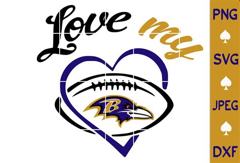 Baltimore Ravens Svg Ravens Svg Football Svg I Love My Etsy