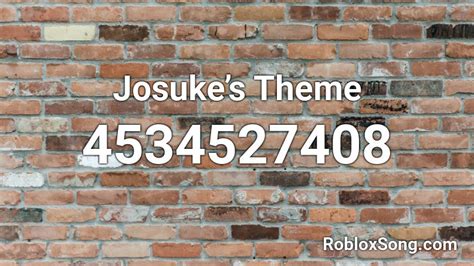 Josukes Theme Roblox Id Roblox Music Codes