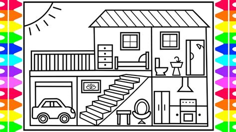 Easiest Way To Draw House Drawings For Kids Tutorial