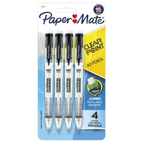 Paper Mate Clearpoint Mechanical Pencils 07mm Hb 2 4 Count