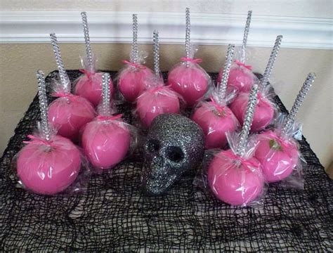 Custom Hot Pink Chocolate Covered Apples With Blind Sticks Pink