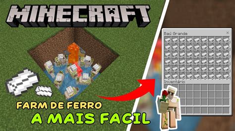 Como Fazer A Melhor Farm De Ferro Do Minecraft Bedrock 120 Youtube