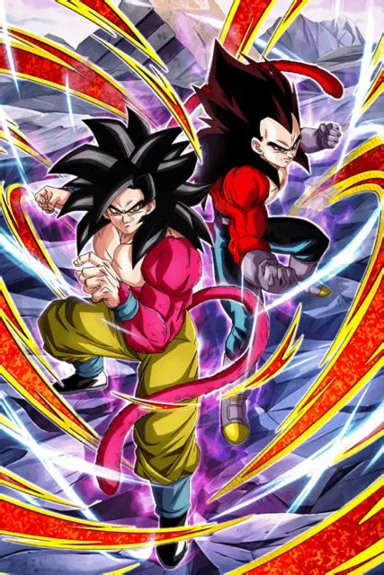 Dragon Ball Gt Poster Goku Ssj4 Vegeta Ssj4 Fusion 12