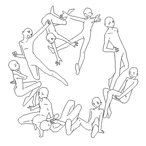 Human Group Base Drawing