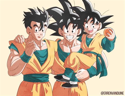 Dragon Ball Z Goku Goten Y Gohan Desenho De Anime Desenhos De Cloud Sexiz Pix