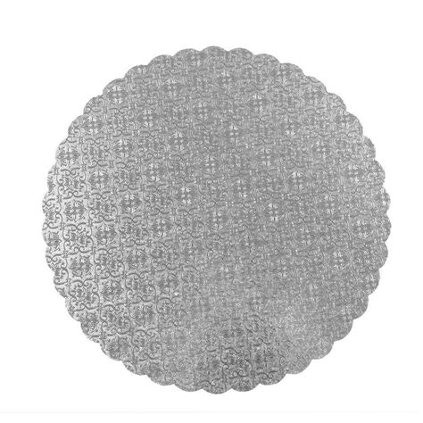 Silver Scalloped Circle Cake Boards — All Sizes Bake Supply Plus