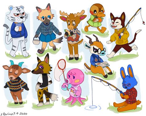 All My Villagers Finally Drawn Together Oc Animalcrossing