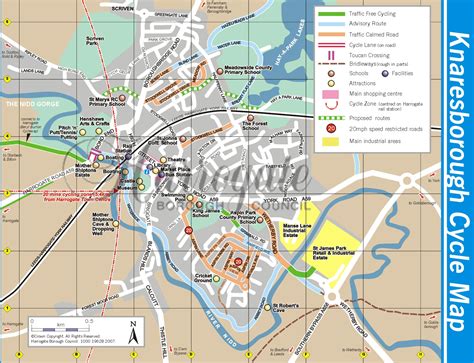 Knaresborough Cycling Map Knaresborough Uk Mappery