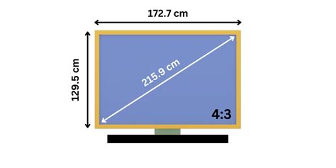 85 Inch Tv Dimensions Television Size Length Width