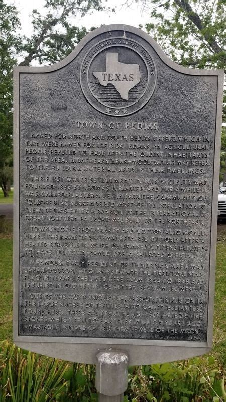 Town Of Bedias Historical Marker