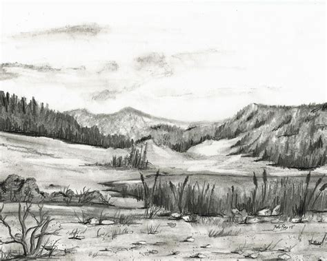 Lake Pencil Drawing At Paintingvalley Com Explore Collection Of Lake Pencil Drawing