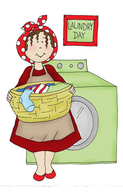 Free Dearie Dolls Digi Stamps Laundry Day