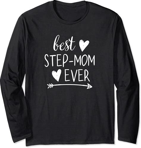 Best Step Mom Ever Stepmom Ts Hearts Arrow Stepmom Long Sleeve T Shirt Clothing