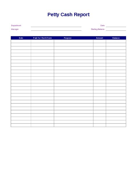 Worksheets are petty cashchange fund reconciliation, end. petty cash log - Google Search | Pinterest for business ...