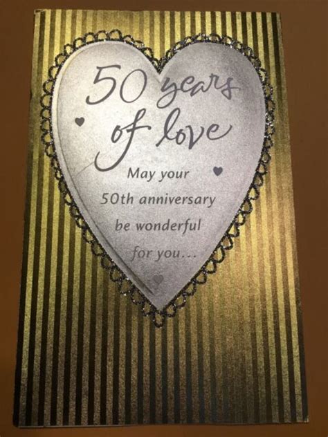 Hallmark 50th Wedding Anniversary Greeting Card Golden Anniversary Ebay