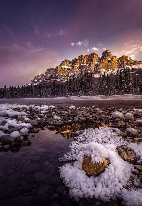 Winter Sunrise At Castle Mountain By Chadmcmahon
