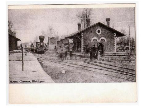 Mt Mount Clemens Grand Trunk Railroad Rr Train Station Depot Old Postcard 1 99 ~ L K ~ L K