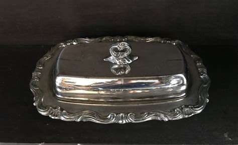Vintage Butter Dish Pieces FB Rogers Silver Co Silver Etsy Butter Dish Silver Plate Butter