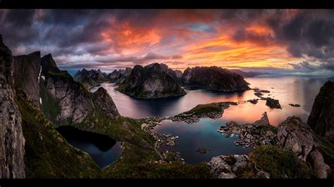 Картинки остров пейзаж лофотенские острова утро природа норвегия