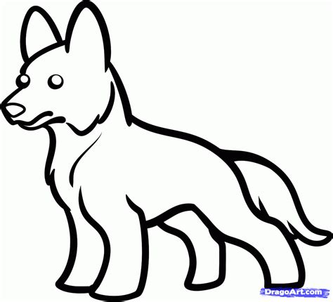How To Draw A German Shepherd Puppy