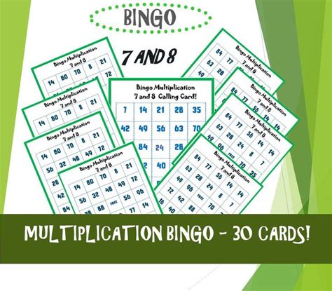 Multiplication Bingo Times Tables Bingo 7 8 Bingo Multiplication