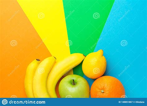 Bananas And Apple Isolated On White Background Fresh Fruits Stock Image